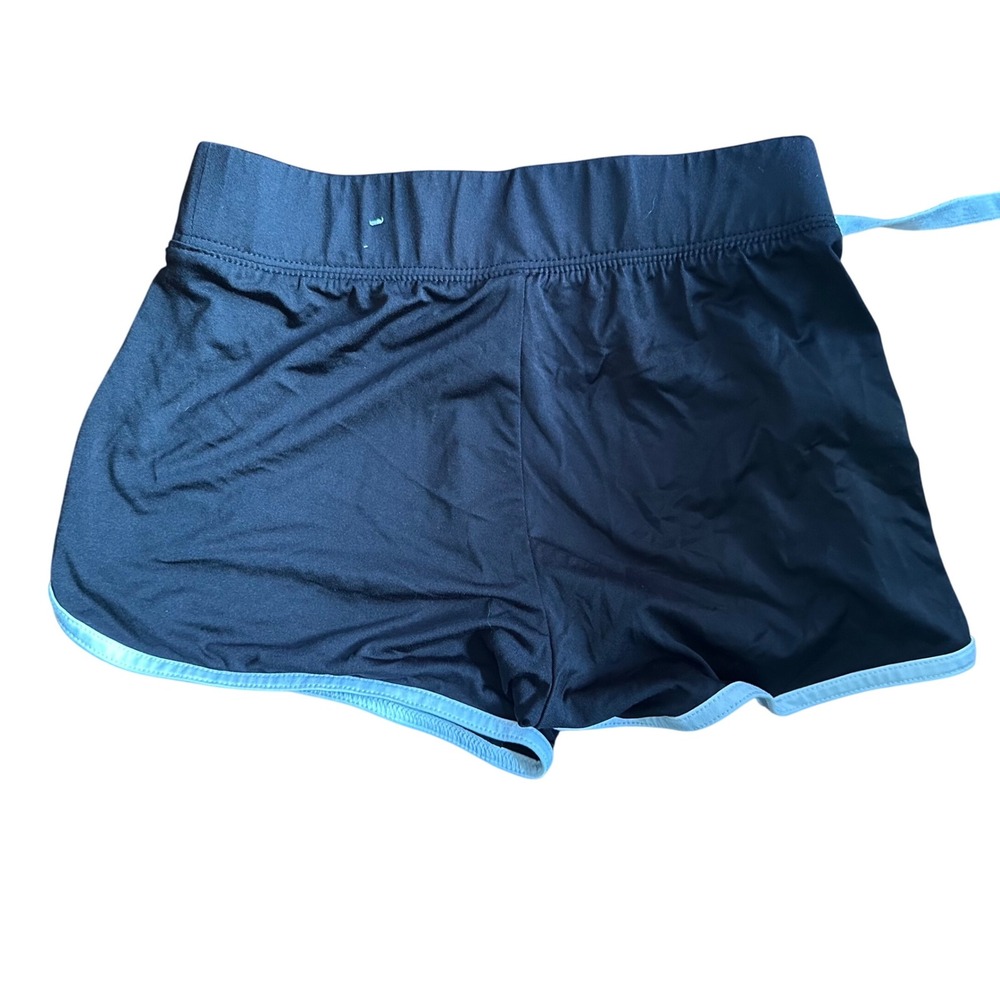 Justice Girls Activewear Running Shorts Black Athletic White Trim Size 8‎ - Picture 2 of 3